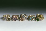 Five sets of stacking rings