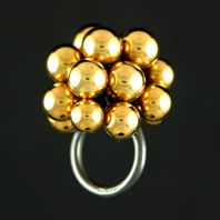 Large Gold Bubble Ring