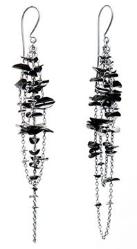 Long Fragment chain earrings