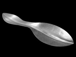 Fold formed sterling silver Leaf Spoon