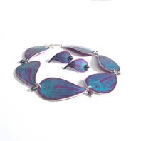 Peacock Bracelet & Stud Earrings