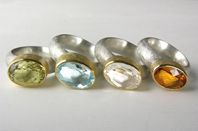 Oval stone rings