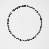 Oxidised Torus Link Necklace with Keum Boo Stripes - Isabella Bedlington