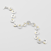 Torus Link Bracelet with Keum Boo dots - Isabella Bedlington
