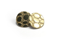 Etched 'Skin' button stud earrings