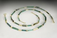 Two gold and tourmaline necklaces