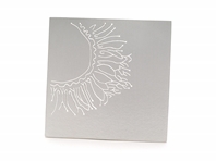 Large pierced silver brooch