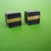 mini cube earrings