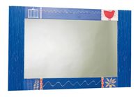 Handmade wooden mirror.