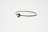 Bangle: Oxidized silver, freshwater pearl (colour may vary)