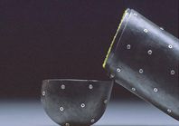 Steel and silver spectacles case.