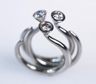 Torque rings - platinum and diamond.