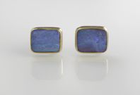 Silver and 24Ct Gold Cufflinks with Bolder Opals