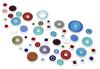 Silver and enamel earrings