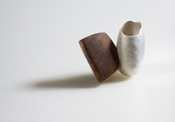 Vessel Brooch with wood
