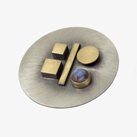 Round Geometry Brooch