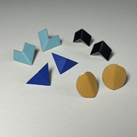 Earrings - enamel and silver