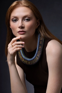 Statement Antique Ribbon Necklace