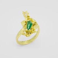 Florilegia Geo Emerald Ring