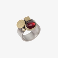 Garnet Geometry Ring