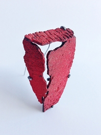 Han-Chieh Chuang Red Brick Brooch