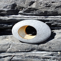 Hollow Pebble Brooch