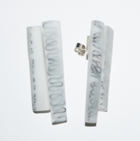 Resin and Silver Earrings