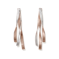 Interchange triple strand earrings