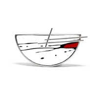 Splash! Red Brooch