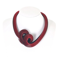 Red & Black Helix Necklace