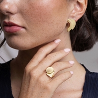 roundabout Earrings, Positive negative ring