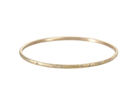 Yellow gold bangle with 18ct yellow gold dust fusing and 16 cognac diamonds
